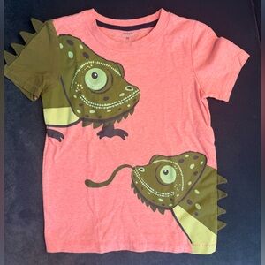 Carter's Coral and Olive Dinosaur Graphic Tee